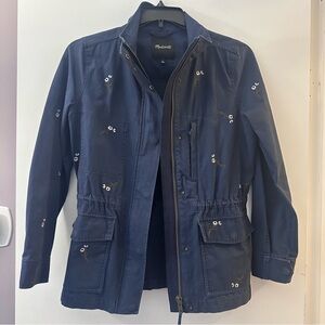 Madewell Floral Embroidered Utility Chore Jacket